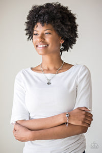 She Sparkles On - Silver Paparazzi Necklace