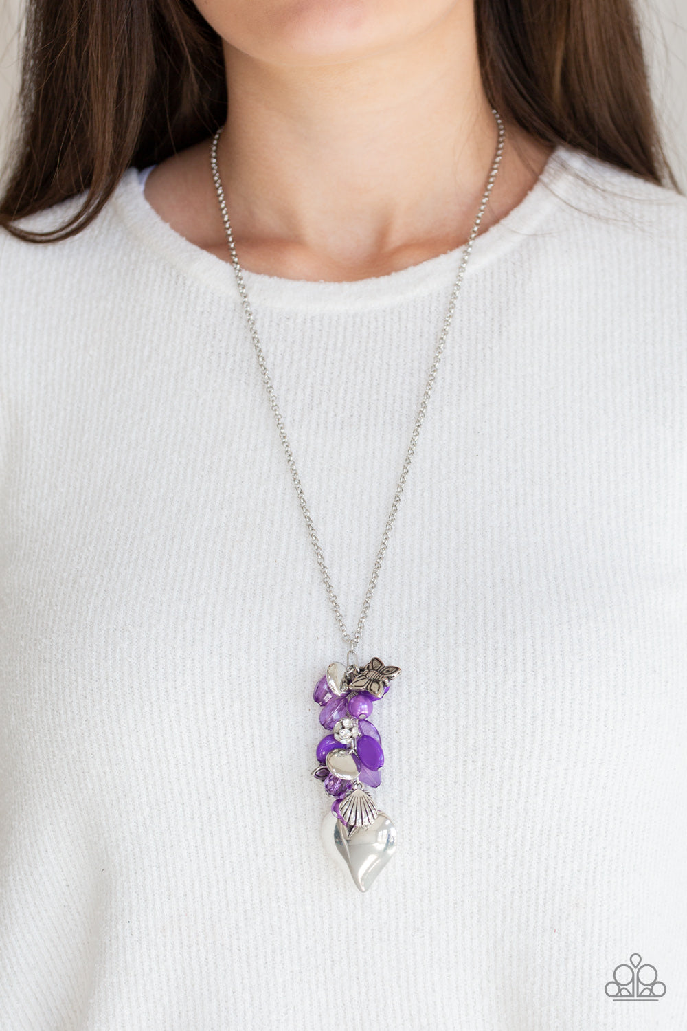 Beach Buzz - Purple Paparazzi Necklace - Glam4love