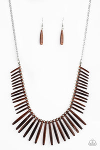 Out of My Element - Brown Paparazzi Necklace