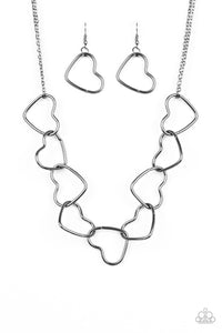 Unbreak My Heart - Black Paparazzi Necklace - Glam4love