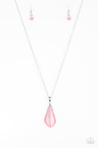 Friends In GLOW Places - Pink Paparazzi Necklace