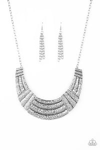 Ready To Pounce - Silver Paparazzi Necklace - Glam4love