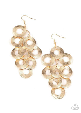 Paparazzi Earrings - Scattered Shimmer - Gold