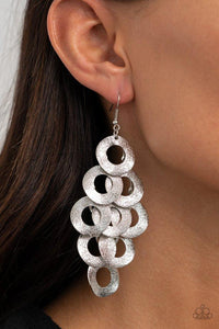 Paparazzi Earrings - Scattered Shimmer - Silver
