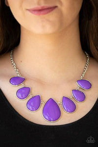 Drop Zone - purple Paparazzi Necklace - Glam4love