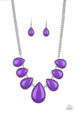 Drop Zone - purple Paparazzi Necklace - Glam4love