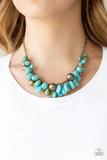 Full Out Fringe - Blue Paparazzi Necklace - Glam4love