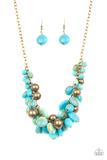 Load image into Gallery viewer, Full Out Fringe - Blue Paparazzi Necklace - Glam4love
