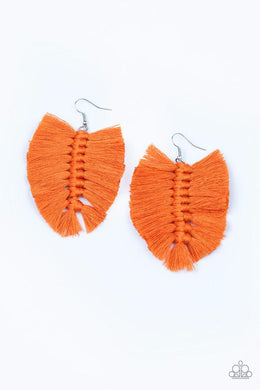 Hanging by a Thread paparazzi earrings - Orange