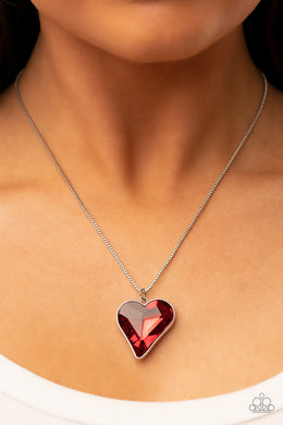 Lockdown My Heart -  Paparazzi red heart necklace