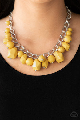 Gorgeously Globetrotter - Yellow Paparazzi Necklace