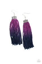 Load image into Gallery viewer, DUAL IMMERSION - PURPLE TO BLUE OMBRE  TASSEL  EARRINGS - PAPARAZZI
