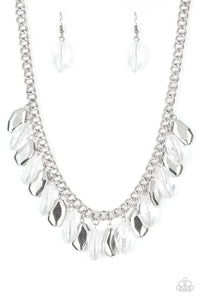 Fringe Fabulous - White Necklace - Paparazzi Accessories