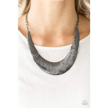 Load image into Gallery viewer, Paparazzi Feast or Famine - Black/Gunmetal Necklace