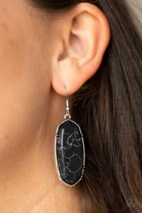 Stone Quest - Black Paparazzi Earrings
