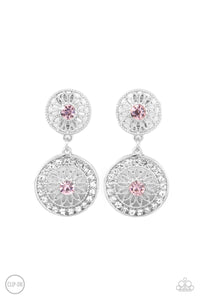 Life of the Garden Party-Paparazzi Pink clip on Earrings
