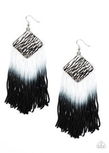 Load image into Gallery viewer, DIP The Scales - Black Paparazzi Fringe Earrings