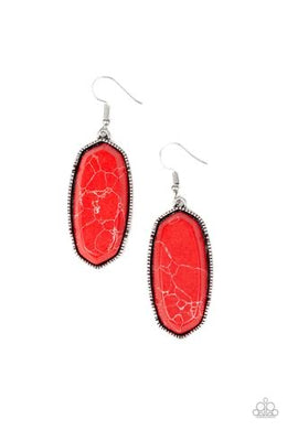 Stone Quest - Red Paparazzi Earrings