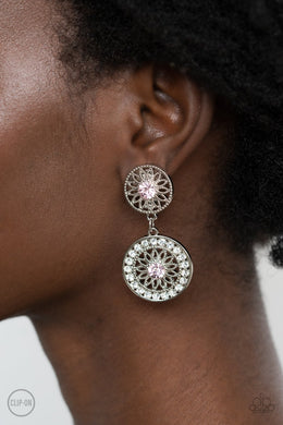 Life of the Garden Party-Paparazzi Pink clip on Earrings