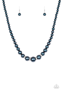 Party Pearls - Blue Paparazzi Necklace - Glam4love