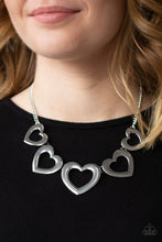 Load image into Gallery viewer, Paparazzi Necklace ~ Hearty Hearts - Silver