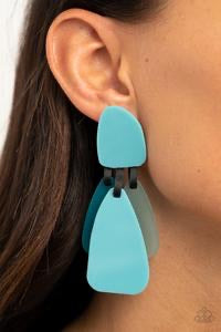All FAUX One - Blue Paparazzi Earrings