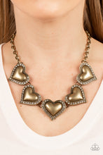 Load image into Gallery viewer, Kindred Hearts - Brass paparazzi necklace