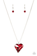 Load image into Gallery viewer, Lockdown My Heart -  Paparazzi red heart necklace