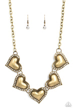 Load image into Gallery viewer, Kindred Hearts - Brass paparazzi necklace