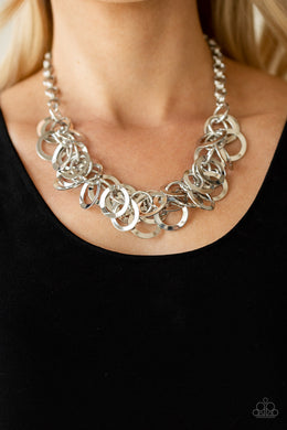 Ringing In The Bling - Silver Paparazzi Necklace - Glam4love